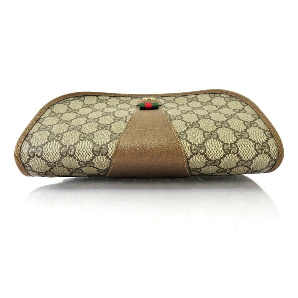 Gucci Tan and Brown GG Monogram Clutch - Picture 3 of 16